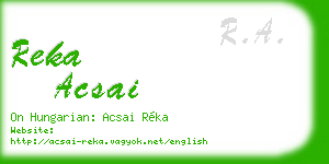 reka acsai business card