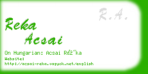 reka acsai business card